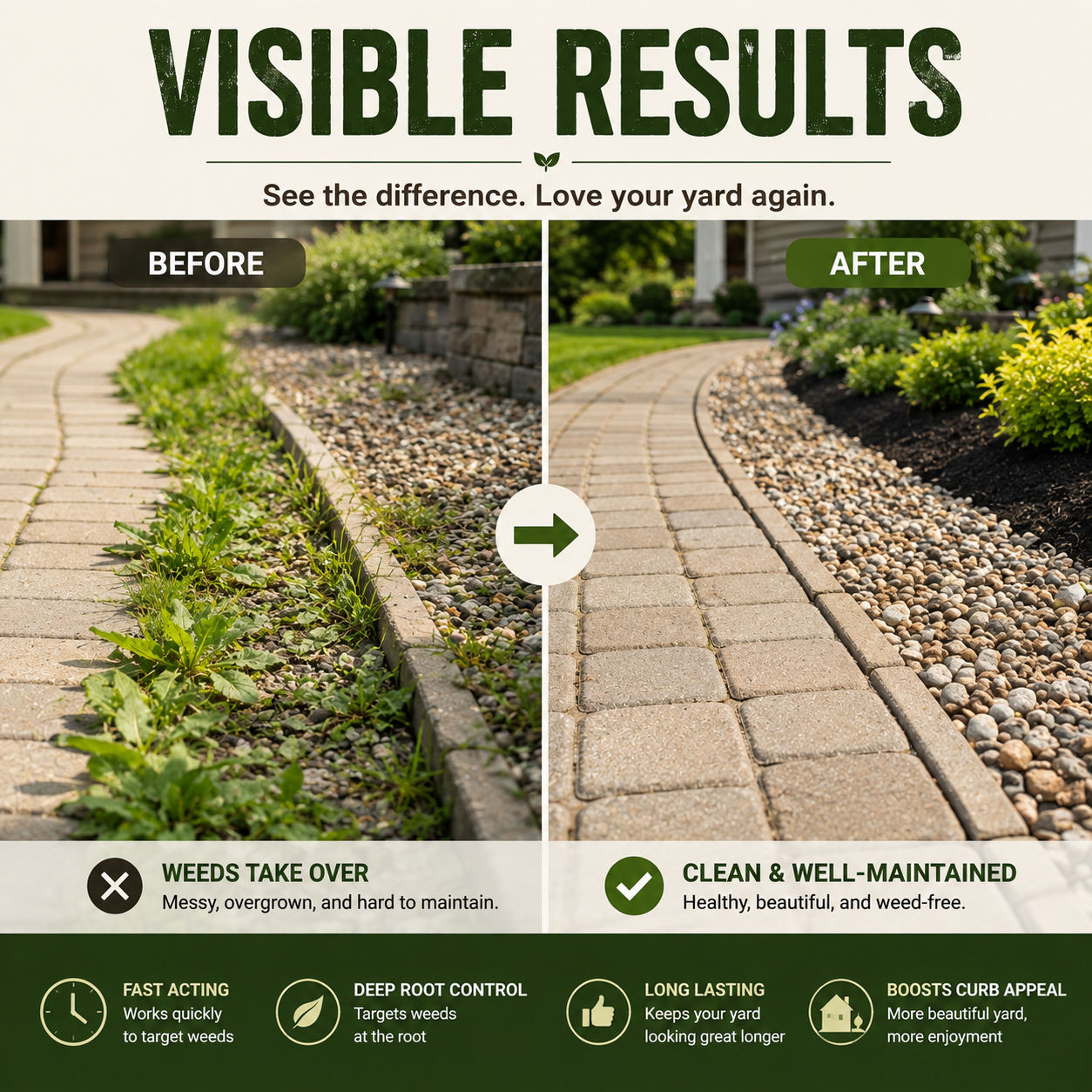 Clincili Weed Killer Spray – Deep Root Weed Control for a Cleaner, Tidy Yard