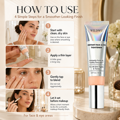 Wildwu Instant Face Tightener – Visible Smoothing in 60 Seconds, Progressive Results in 18 Days