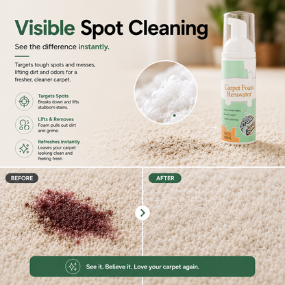Waterless Carpet Foam Stain Remover – Deep Cleaning Without Washing