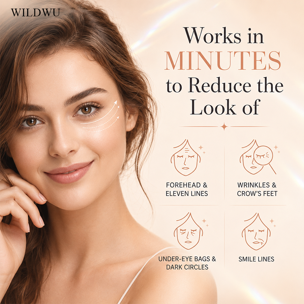 Wildwu Instant Face Tightener – Visible Smoothing in 60 Seconds, Progressive Results in 18 Days