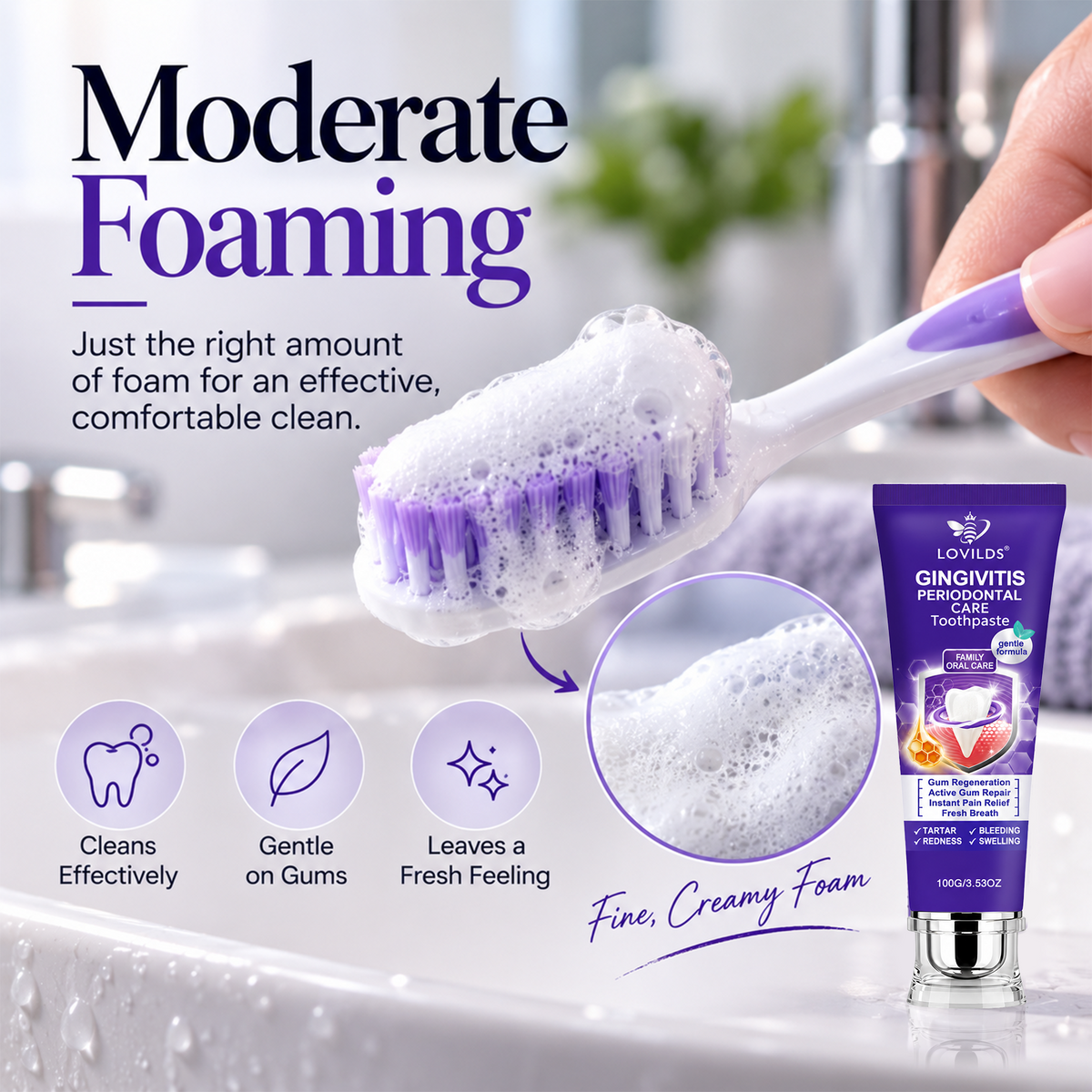 LOVILDS Gumline Care Toothpaste – Gentle Clean & Fresh Breath