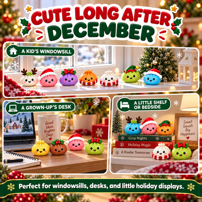 2026 Christmas Advent Calendar - 24 Surprise Kawaii Mini Food Squeeze Toys, Cute Soft Sensory Figures, Stress Relief Holiday Countdown Gift