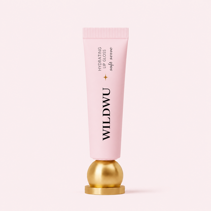 Wildwu Hydrating Lip Gloss - High Shine & Tinted, Infused with Hyaluronic Acid, Jojoba Oil & Shea Butter