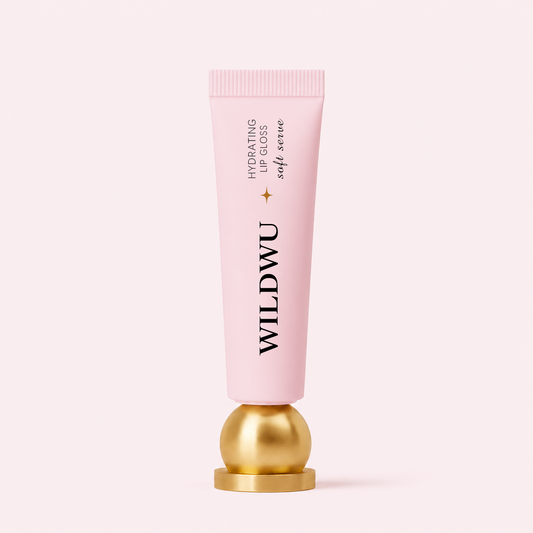 Wildwu Hydrating Lip Gloss - High Shine & Tinted, Infused with Hyaluronic Acid, Jojoba Oil & Shea Butter