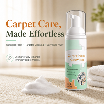 Waterless Carpet Foam Stain Remover – Deep Cleaning Without Washing