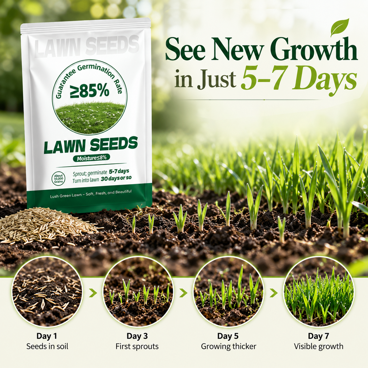 Quick Grow Grass Seed – Repair Bare Spots & Build a Thick Green Lawn