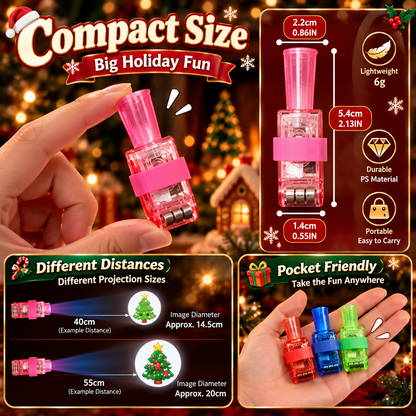 Christmas Finger Projector Lights – LED Santa & Snowman Toys, Stocking Stuffers & Party Favors