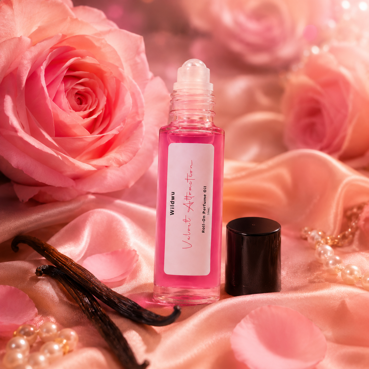 Wildwu™ Velvet Attraction Roll-On Perfume Oil – Soft Fruit-Floral Scent