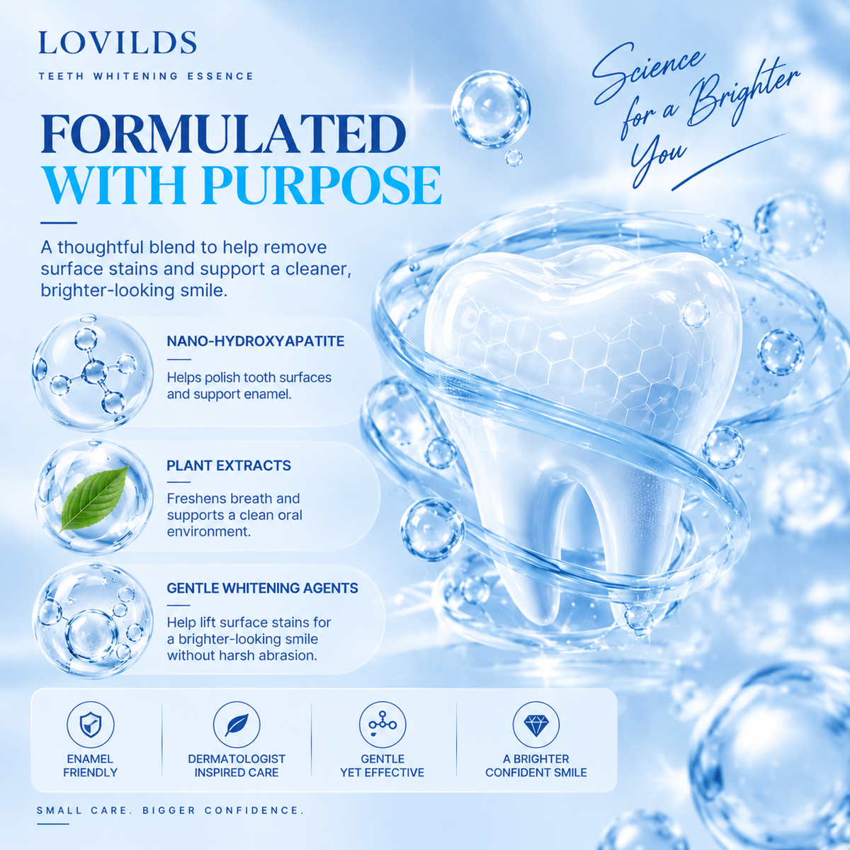 LOVILDS Teeth Whitening Pen – Precision Brush for Daily Smile Care