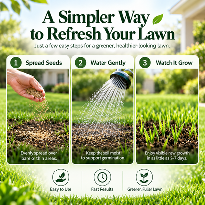 Quick Grow Grass Seed – Repair Bare Spots & Build a Thick Green Lawn