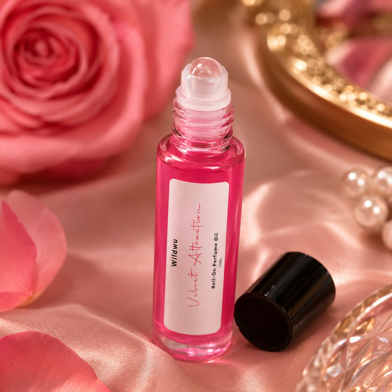 Wildwu™ Velvet Attraction Roll-On Perfume Oil – Soft Fruit-Floral Scent