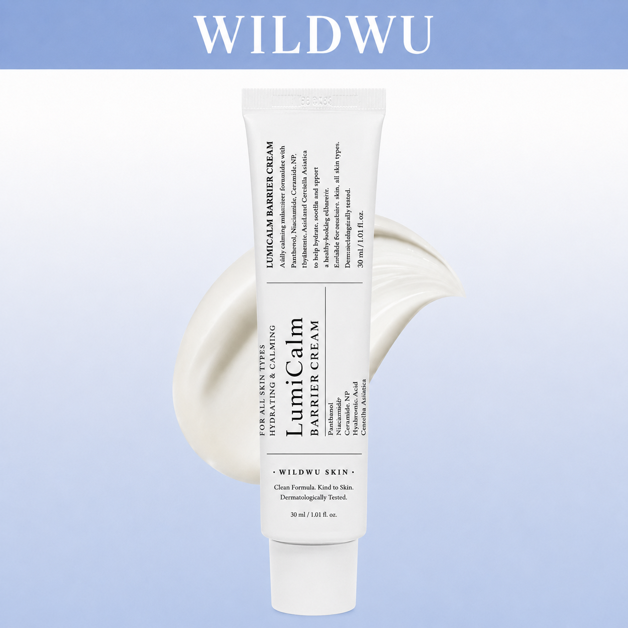 Wildwu™ LumiCalm Barrier Cream - Daily Face Moisturizer, Blemish Relief Care, Soothing Recovery, Vegan Korean Skincare