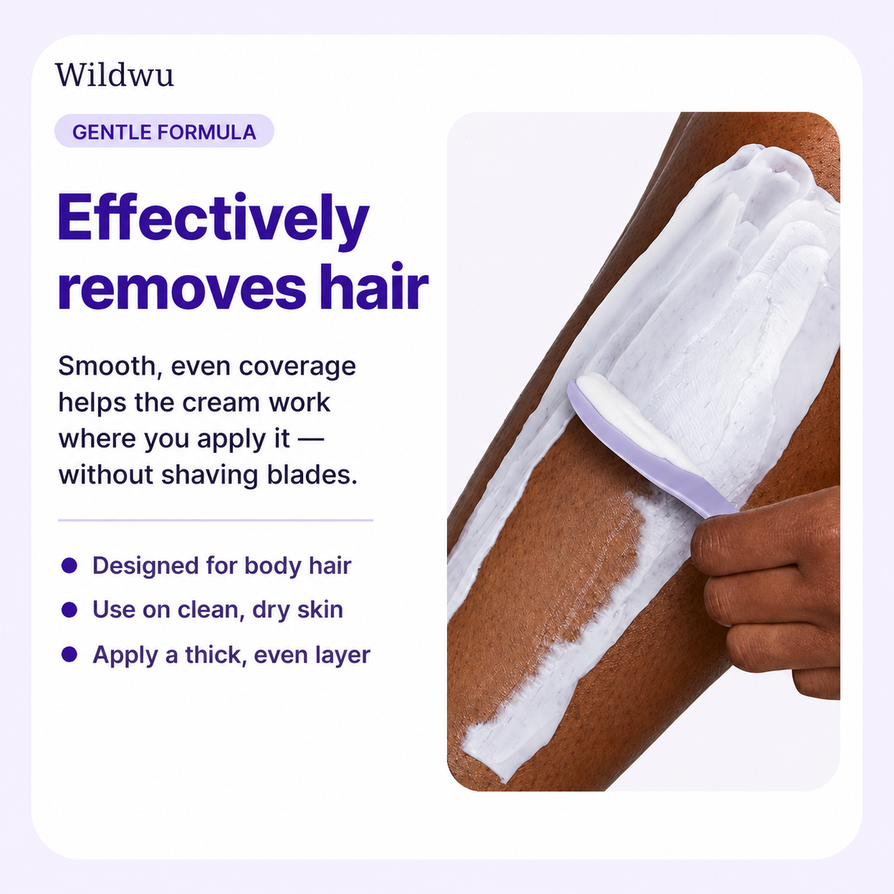 Wildwu™ 200ml Body Hair Removal Cream, Designed for Sensitive Skin, Unisex Gentle Formula, Smooth Results Last Up to 7 days, Body hair remover for women