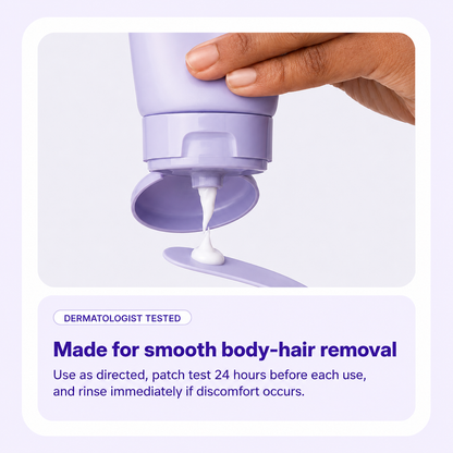 Wildwu™ 200ml Body Hair Removal Cream, Designed for Sensitive Skin, Unisex Gentle Formula, Smooth Results Last Up to 7 days, Body hair remover for women